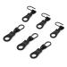 6 pieces of zipper Zipper replacement metal removable zipper Zipper pull tab for small holes clothes jackets pants coats shoes handbags suitcases backpacks (black)