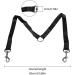 Luckious Adjustable Black Double Dog Leads - No Tangle Nylon Walker Trainer Leash for Two Pets Dual Dog Distribution Leash Suitable for Walking (50 * 2CM) - Buy Online on GoSupps.com