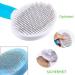 ShipeeKin Effective Grooming Dog/Cat Brush Detangling Comb for Dogs and Long-haired Cat with Cleaning Button against Knotted Hair Self Cleaning Brush for Pets with Medium and Long Hair L9-blue - Buy Online on GoSupps.com