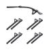 Soft Silicone Eyeglass Holder Non-Slip Elastic Comfortable Eyeglasses Straps for Reading Glasses 4 Pairs Black