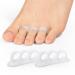 Kimihome 16 Packs Bunion Guards with Attached Toe Separator Gel Bunion Corrector with Triple Loops Prevent Big Toe from Drifting Inwards Toe Straightener Offers Relief from Overlapping Clear.
