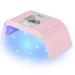CORESLUX Mini UV Nail Lamp Portable Gel Nail Lamp 36W LED Nail Lamp Faster Nail Dryer with 60s/120s Timer (Pink)