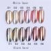 6 Box Rose Gold Chrome Nail Powder Set with Glitter, Metallic Finish for DIY Nail Art - Includes 6 Eyeshadow Sticks - Buy Online on GoSupps.com