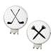 Myartte Golf Ball Marker Hat Clip Poker Chip 0.96 Inch Ball Markers Golf Gift for Men Women Golfer Assorted Pattern Stainless Iron 2 Hat Clip with 2 Golf Marker (Total 4 PCS) Golf Club and tees