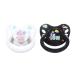Landofgenie Printed Pacifier Adult Size Large Shield Pacifier 2 Paci Pack Black+White