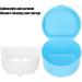 Denture Storage Container & Retainer Box - Clean Food Grade for Travel & Home | Light Blue - Buy Online on GoSupps.com