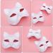 Lurrose Cat Mask Set - 4 Unpainted DIY White Fuchs Animal Masks for Halloween & Cosplay Parties - International Shipping Available - Buy Online on GoSupps.com