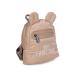 Childhome children's backpack baby school kindergarten crib two compartments lunchbag/ bottles suitable removable safety buckle water -repellent my first bag beige stepped/ beige