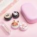 Invisible Myopia Glasses Box for Women - Cute Double Companion & Shadow Eye Storage - Pink B Cosmetic Contact Socket - Buy Online on GoSupps.com