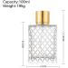 Enslz 100ml/3.4Oz Clear Glass Fine Mist Atomizer Portable Square Refillable Empty Perfum Spray Bottle Travel Atomizer Bottle Gold Cap - Buy Online on GoSupps.com
