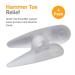 NatraCure Gel Hammer Toe Crest Pads - 2 Pairs (Left/Right) | Toe Straightening Cushion for Mallet and Overlapping Toes - Buy Online on GoSupps.com