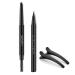 Eyebrow Pencil and Eyeliner Makeup Kit Makeup Brow Kit with Waterproof Dark Brown Brow Pencil Black Liquid Eyeliner with Hiar Clips Dark brown eyebrow pencil +Black Eyeliner
