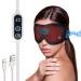 Joythink Sleep Headphones with Heated Bluetooth Wireless Sleep Mask Heated Eye Mask Warm Eye Compress Mask for Sleeping USB Electric Timer Control for Dry Eyes Reusable Washable Black