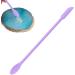Versatile Silicone Double-End Spatula for Cooking & Cosmetics - Anti-Brewing Stamp Wax Scrap Tool in Violet - Buy Online on GoSupps.com