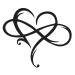 Cabilock 1pc Iron Pendant Home Pendant Heart Shaped Pendant Hanging Heart Wall Decor Decoration Love Black 40x35cm