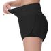 THE GYM PEOPLE Womens Quick Dry Running Shorts Mesh Liner High Waisted Tennis Workout Shorts Zipper Pockets Black Medium - Buy Online on GoSupps.com