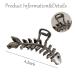 Fish Bone Hair Clips Claw Metal Black | Non-Slip Hair Styling Catch Clips 1Pc - Buy Online on GoSupps.com