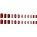 Noapasa 24Pcs Press-on fake nails red snowflake press-on fake nails smooth full coverage fake nails for women (Red) - Buy Online on GoSupps.com