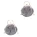 Alipis 2 Pcs Single Shoulder Bag Crossbody Bag Metal Chain Bag Plush Bag Handbag Fur Bag Messenger Bag Wild