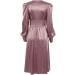 Shop Hanxiulin Ladies Mini Dress - Sexy O-Neck Evening & Leisure Dresses | Sequin Heart Neckline in Brown - Buy Online on GoSupps.com