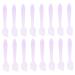 FOMIYES 100pcs Diy Face Cream Scoop Beauty Face Mask Mud Brush Mask Spoons Makeup Spoon Skincare Body Stick Makeup Supply Facial Cream Spoons Purple Plastic Mini Facial Mask