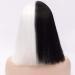 Atayou 12-Inch Women's Half Black and Half White Cosplay Wig - Stylish Halloween Costume Accessory - Buy Online on GoSupps.com