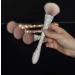 BlingChic Kabuki Face Brush - Synthetic Haired Round Powder Makeup Brush with Gold Bling Stones - Buy Online on GoSupps.com