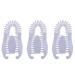 Numblartd 3Pcs Plastic Interlocking Banana Clip Combs - Two Sides Hair Combs Elongated Ponytail Hair Clincher Hair Accessories Ponytail Holder for Women (Clear)
