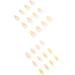 Luvadeyo 24 PCs Press on Nails - Medium Almond Yellow Flower Fake Nails with Glue for Women & Girls - Buy Online on GoSupps.com