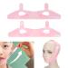 V-Face Firming Bandage | Facial Slimming Belt & Face Tightening Lifting Belt - Pink - Soft Silicone Double Chin Reducer - Buy Online on GoSupps.com