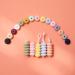 Kisangel 105Pcs Silicone Teether Beads Round Colored Pacifier Clip Beads Organic Nursing Baby Chew Colorful Beads BPA- Free for DIY Crafts Teething Accessories Pink Grey White - Buy Online on GoSupps.com