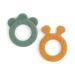 Done by Deer Teething Ring Set of 2 Silicone - Deer Friends Ochre/Green | International Shipping Available - Buy Online on GoSupps.com