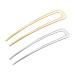 2 pieces of simple alloy geometric hair clip delicate women decor u shared hairpins hair accessories (gold and silver)