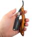 Manual razors redwood handle shaver men's shaving razor professional barber Hair cut razor change blade type shaving knife Professional Straight Edge Razor with 20 both Edge Blades stainless blades (KK-Black)