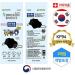 Kids Black KF94 Certified 4-Layer Face Mask (Pack of 10) - Adjustable Strap, Ages 4-10, Made in Korea - Respirators for Children - Buy Online on GoSupps.com