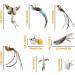 DONGKER 8pcs Cat Rod Replacement Feathers Interactive Cat Replacement Feathers With Bell for Cat Wand Toys Chasing Toys - Buy Online on GoSupps.com