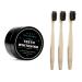 3x bamboo organic toothbrush 100% organic +1 x activated carp powder tooth care toothproofing tooth white nature bleaching white white from coal coconut tooth whitening white natural activated carbon set set