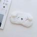 Zeiwohndc Plush White Dog Sleep Mask - Cute Cartoon Animal Design | Satin Lined Blindfold for Home & Travel - Buy Online on GoSupps.com