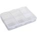 White Pills Organizer 6 Cells Empty Box Braille Weekly Case for Travel Case Pillbox Medication Aids Personal Pill Organizers