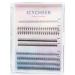 ICYCHEER Individual Eyelashes Upper and Lower with Mixed Tray, Fairy Shape, Fishtail, Natural Grain, Pre-fanned, Long Volume, Short