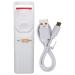 Qukaim USB Heated Eyelash Curler Rechargeable Electric Eyelash Curler Heated Silicone Pad Lash Curling Tool White USB Heating