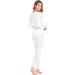 WiWi Women's Ultra Soft Bamboo Long Johns Set - Pure White - XX-Large - Buy Online on GoSupps.com