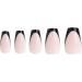 Invogue Black French Tip Coffin Nails (24 Pieces) - Buy Online on GoSupps.com