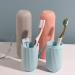 Portable Travel Toothbrush Holder Case | Multifunction Toothbrush Cup for Camping Business Trips & School - Pink - Buy Online on GoSupps.com