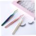 Buy 2PCS Steel False Eyelash Tweezers & Eyebrow Clip | Curved Tip Lash Extension Tools | Miss Eyelash Curler Red - Buy Online on GoSupps.com