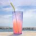 HeykirHome 6-Pack Reusable Glass Straws 8.5'' Double Colors - Straight and Bent Set with Cleaning Brushes - Ideal for Smoothies, Tea, Juice - Buy Online on GoSupps.com