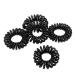 5 10 or 25 Black or Colourful Ladies Girls stretchy Elastic Phone Line Wire Coil Hair ponytail bands hair ties bobbles gift bags by Fat-catz-copy-catz (5x black hair coils)