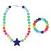 Silicone Chew Necklace and Bracelet  Food Grade Colorful Baby Nursing Necklace and Teether Bracelet  Portable Wearable Baby Teether Toys for Teething  Autism  Anxiety