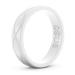 Enso Rings Womens Infinity Silicone Wedding Ring  Hypoallergenic Wedding Band for Ladies  Comfortable Band for Active Lifestyle  4.5mm Wide, 1.5mm Thick (White, 5)