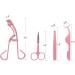 Eyelash Curler Tweezers Scissors Kit - 4 in 1 Eyelash Extension Tools with Silicone Refill Pads - Pink | Buy Internationally - Buy Online on GoSupps.com